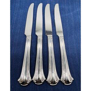 Reed and Barton Cortland Dinner Butter Knife Glossy‎ Stainless Flatware Lot of 4